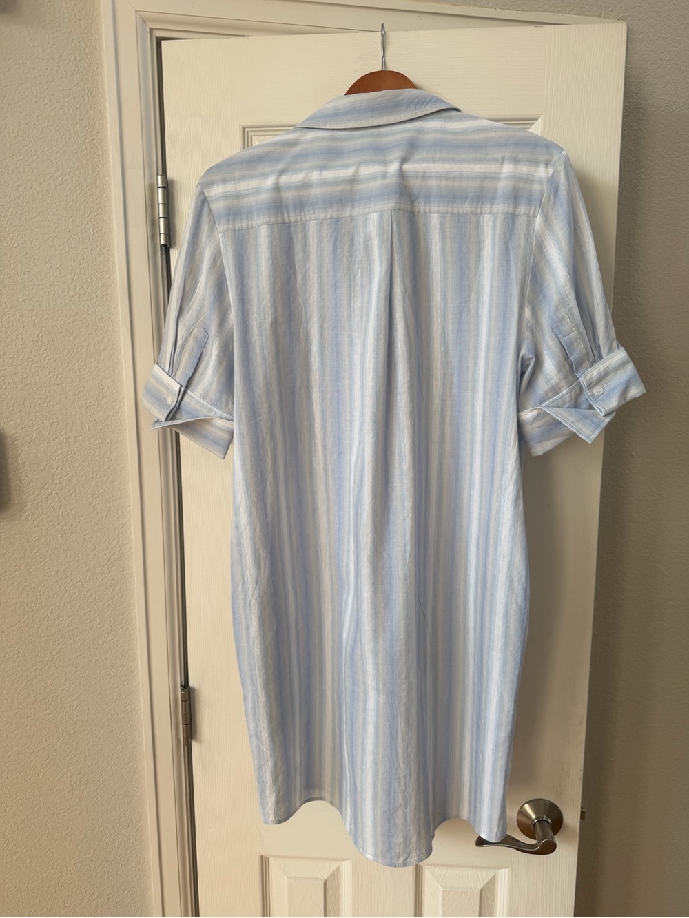 COS Light Blue Striped Shirt Dress - Picture 5 of 7